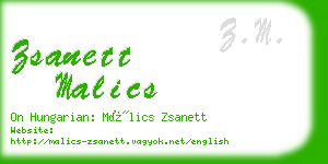 zsanett malics business card